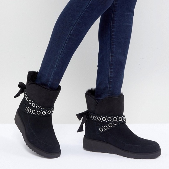UGG Shoes - 🎈SOLD🎈 NIB UGG Alisia Grommet Wedge Sheepskin Boots